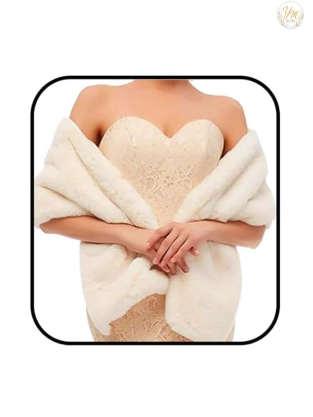 Faux Fur Wedding Shawl Wrap Bridal Stole Scarf for Bride Bridesmaids